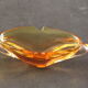 vIde-poche vintage oblong en cristal tons jaunes