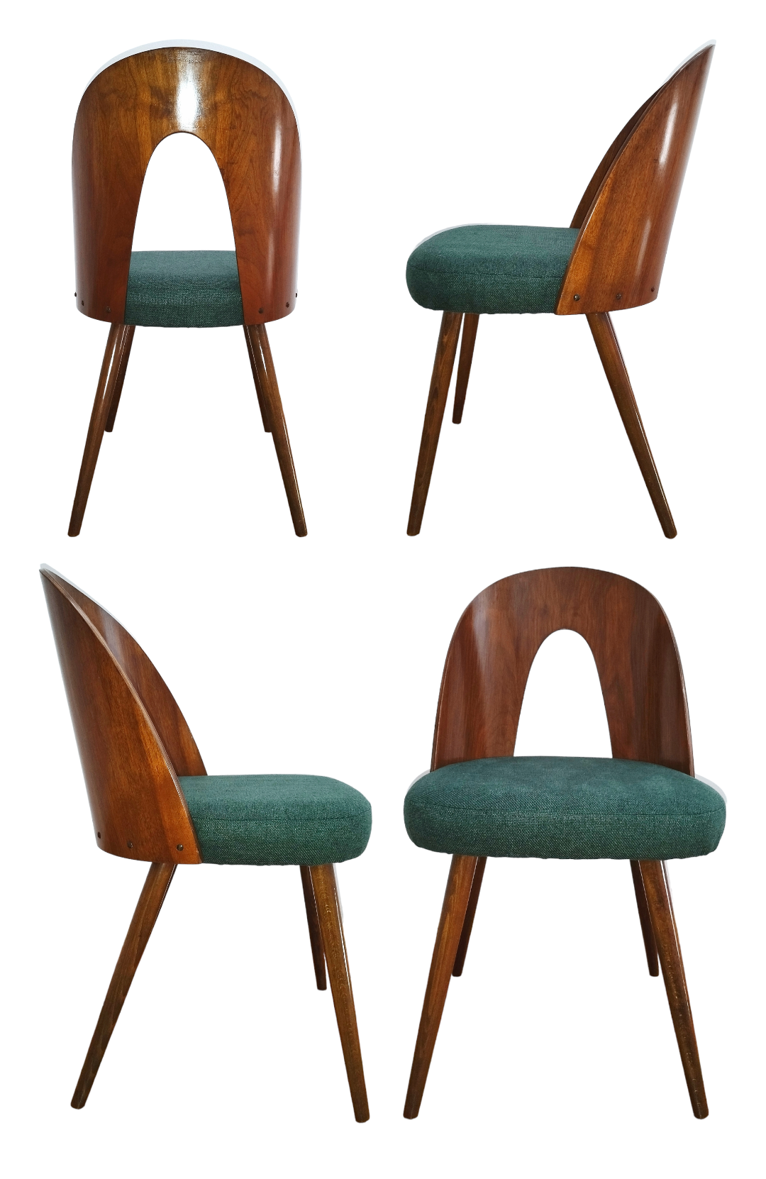 Set of four chairs, designed by A. Suman, Tatra Nabytok, Czechoslovakia, 60s