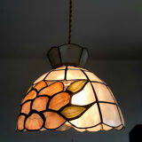 Mother-of-pearl suspension with art deco flowers