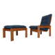 Teak armchair & ottoman by Emc Møbler Denmark mid-century modern
