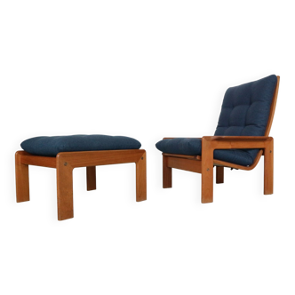 Teak armchair & ottoman by Emc Møbler Denmark mid-century modern