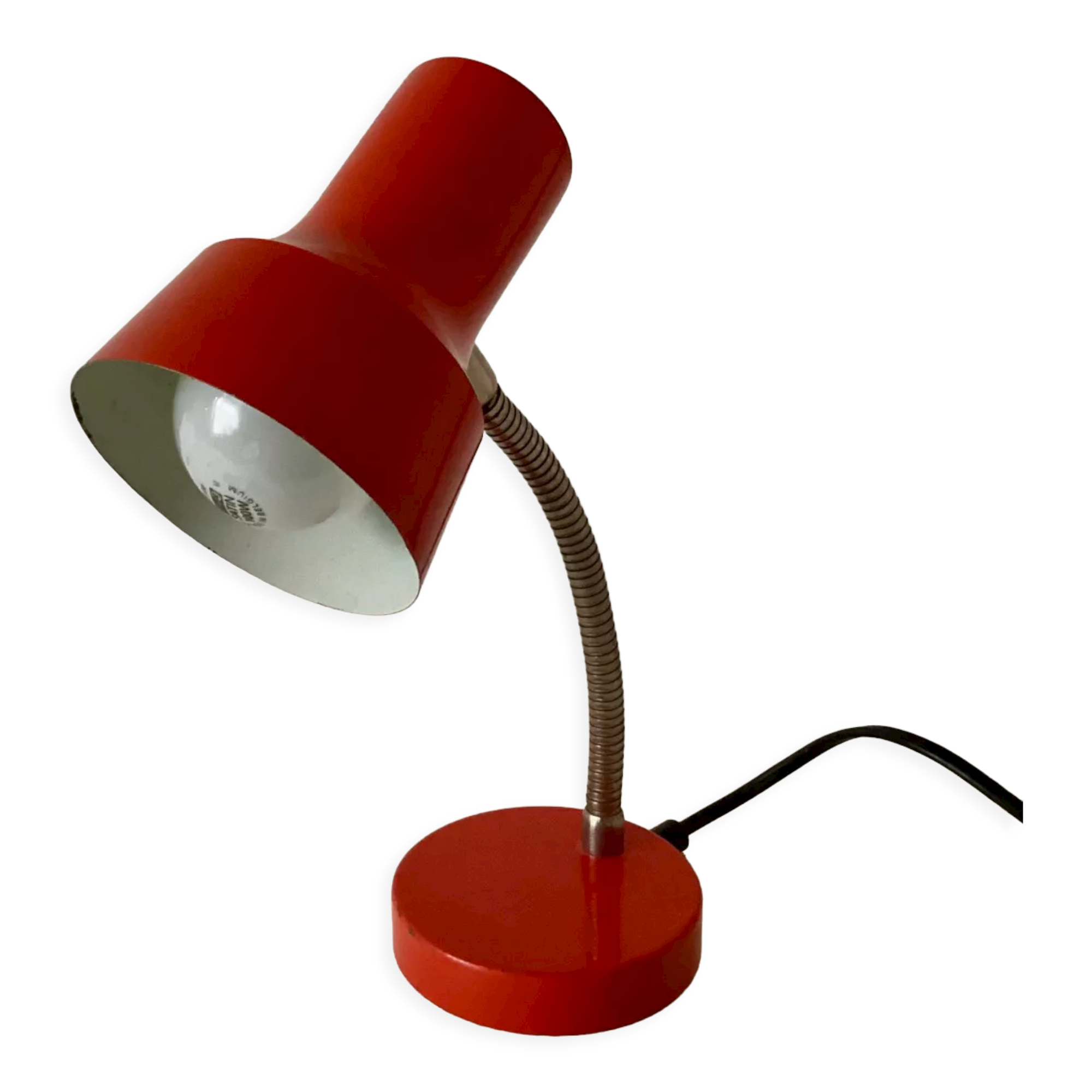Red desk lamp