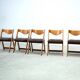 Set of five Italian dining chairs in the manner of Willy Rizzo