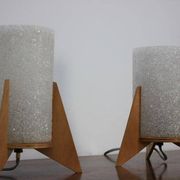 Pair of Midcentury Table Lamps, Rockets, Pokrok Zilina, 1970s