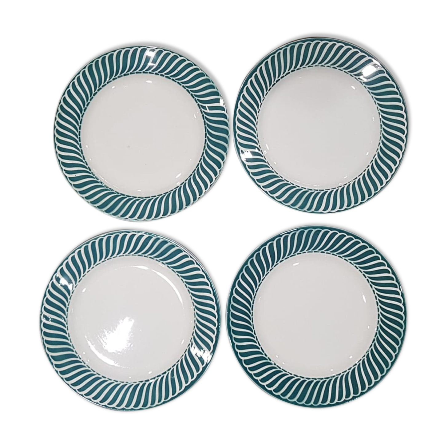 Set of 4 plates Digoin Sarreguemines model Jacquot