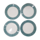 Set of 4 plates Digoin Sarreguemines model Jacquot