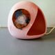 Ceramic lamp and agate slice, 1970