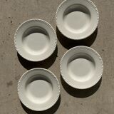 Set of 4 hollow plates in Coronet style D:23,5cm