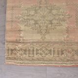 Vintage Handknotted Hallway Runner Rug