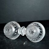 Antique Baccarat double crystal salt cellar, signed