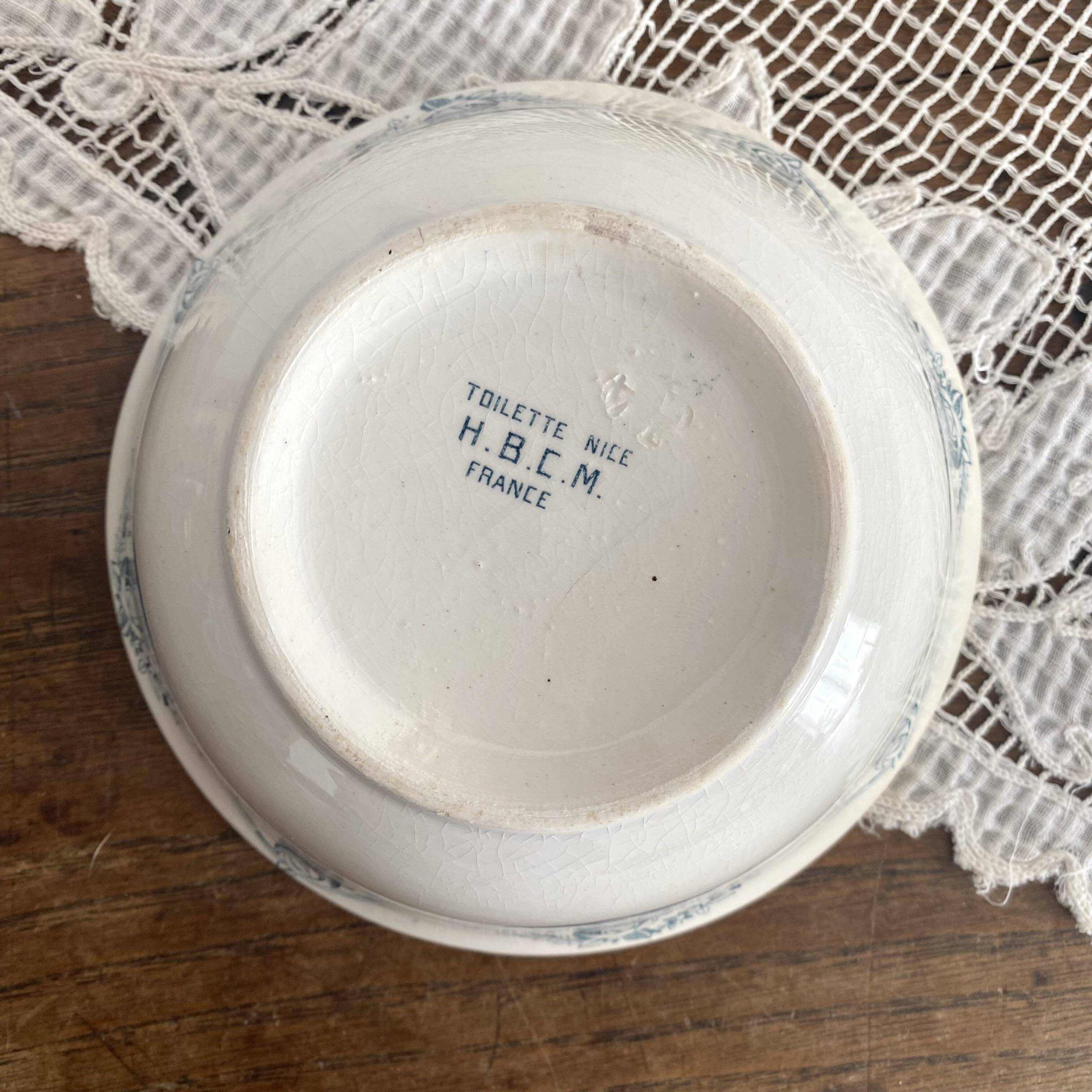 Antique ironstone bowl HBCM Roses