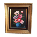 Flower bouquet table with frame