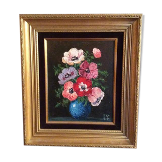 Flower bouquet table with frame