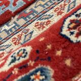 Vintage Style Red Kilim Rug Wool Handmade Tribal Flatweave 167x108cm