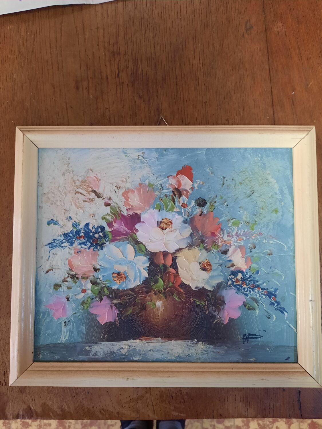 Painting flowers in a vase