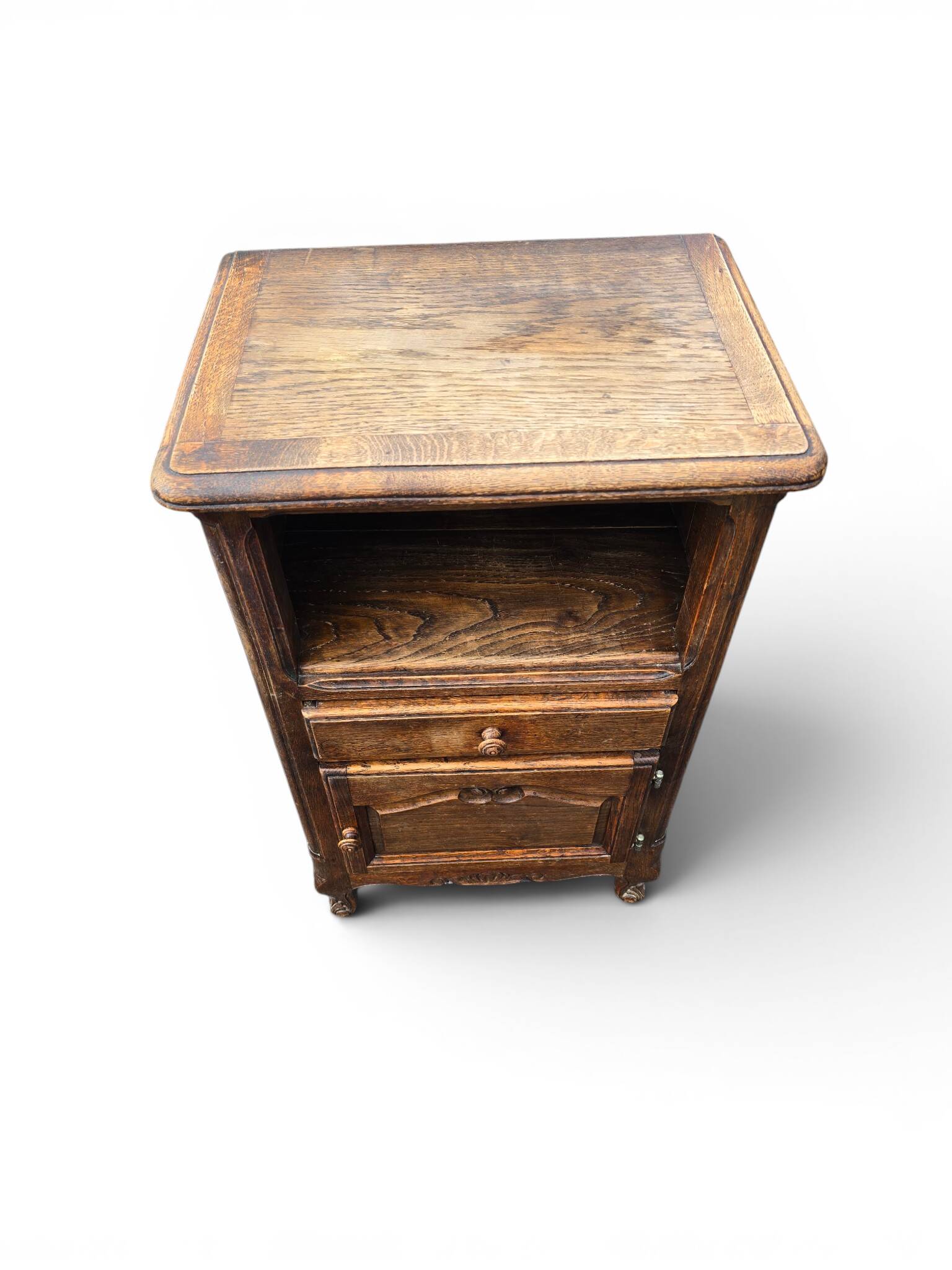 Small side table in carved oak in Louis XV style.