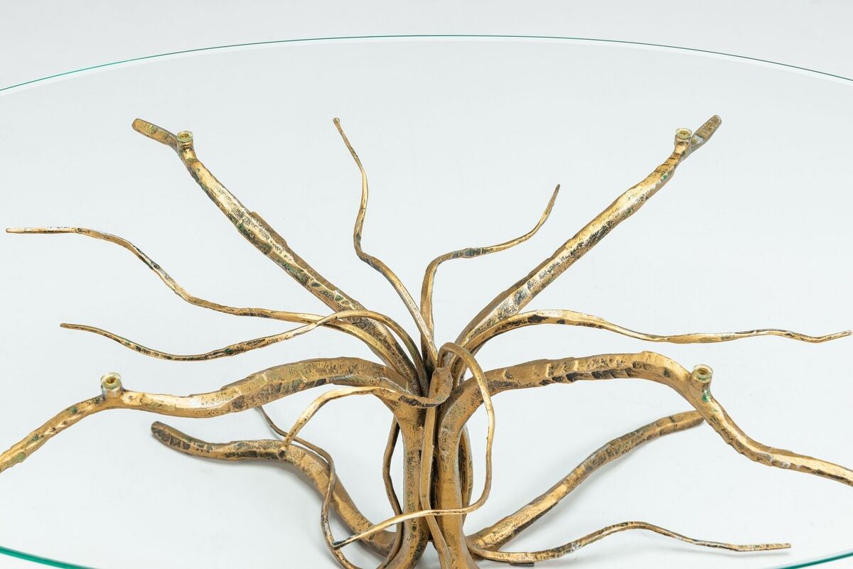 Salvino Marsura tree shaped brutalist coffee table Italy 1970