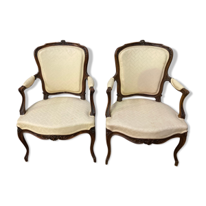 Paire de fauteuils style