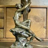 Bronze lamp from the early 20th century