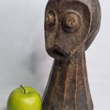 Tribal wooden sculpture, African ritual art, Kalunga Bembe head, 31 cm