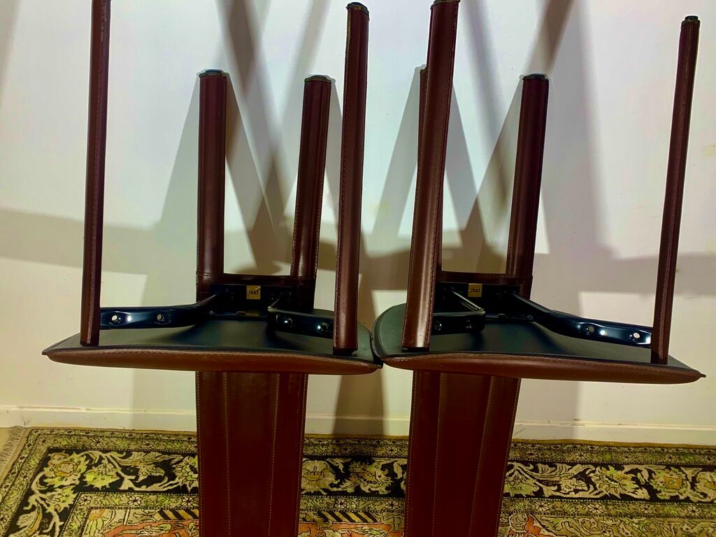 2 chaises total cuir estampillées dad
