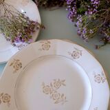 Set of opaque porcelain plates 'Raphael' from the French manufacturer Digoin-Sarreguemines