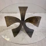 Mid-Century Glass And Bronze Coffee Table, 1960s