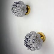 Paire de appliques en verre bulle – style Helena Tynell, Allemagne, vers les années 1970.