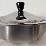 Vintage stainless steel sugar bowl
