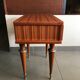 Chevet table in bois massive drawer decor de marquetry and fleur - vintage 60/70 years