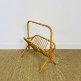 Wicker magazine rack 1960