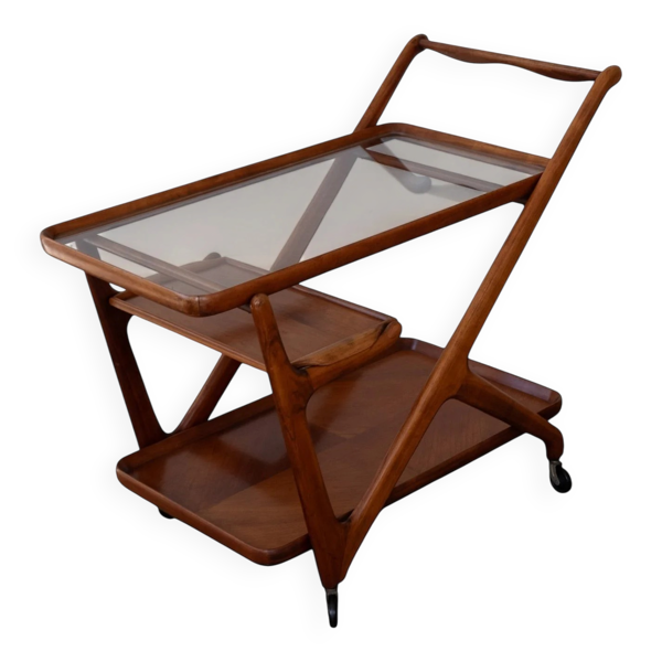 Chariot de bar (bar cart) de Cesare Lacca pour Cassina, années 50