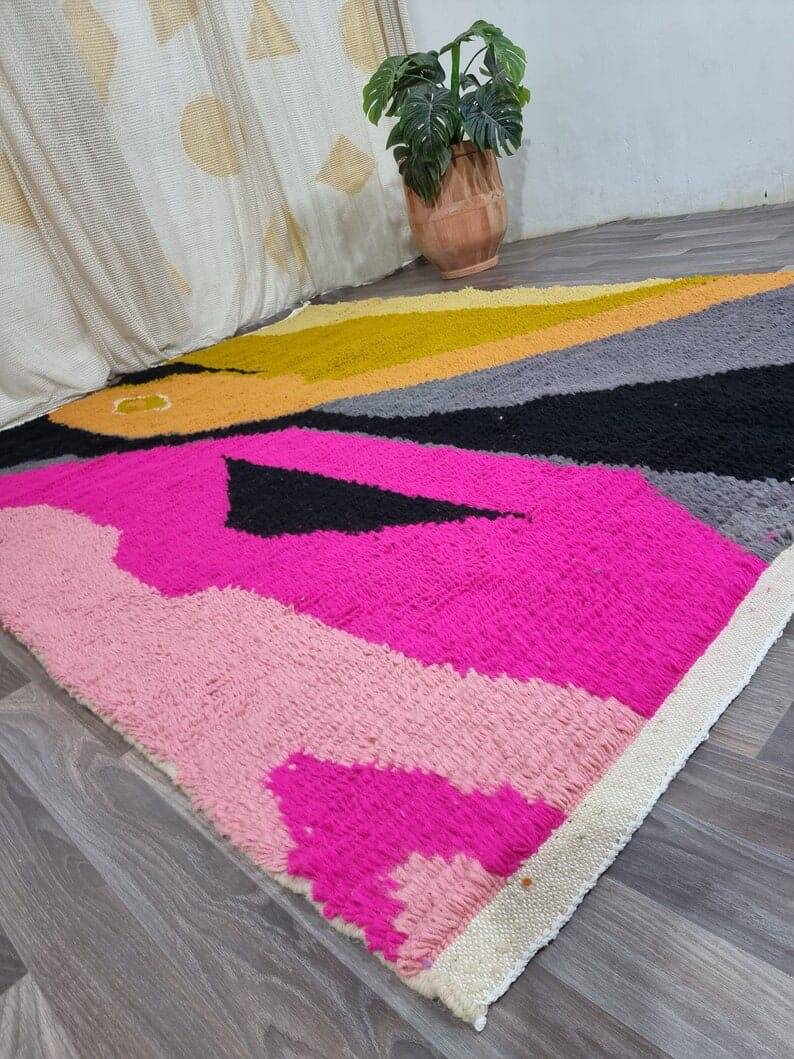 Tapis beni ouraine fait main traditionnelle taille 150 x 250 cm