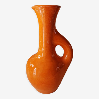Orange terracotta vase