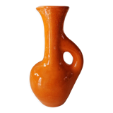 Orange terracotta vase