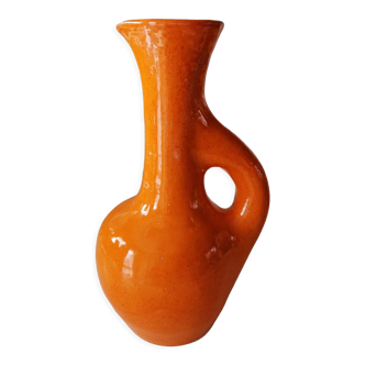 Orange terracotta vase