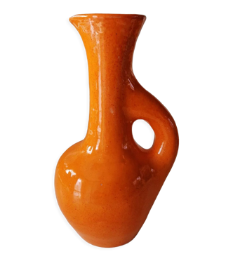 Vase en terre cuite couleur orange