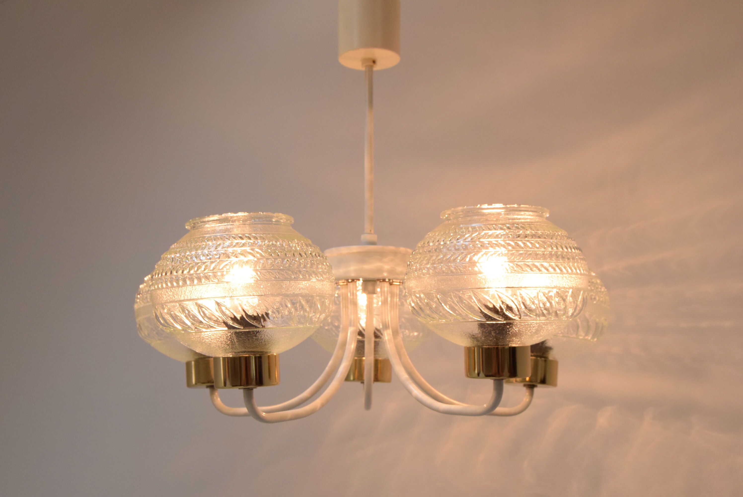 Mid-century chandelier by instala jilove u decina,1970's.