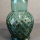 Textured glass vase and carafe duo in blown green glass, Biot style, 1960s.