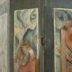 Folk art painted bridal wardrobe