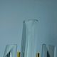 Pair of Venini wall lights, triedri glass, murano, Italy 1970
