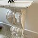 White Patinated Wall Console Shelf