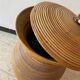 Large covered rattan basket