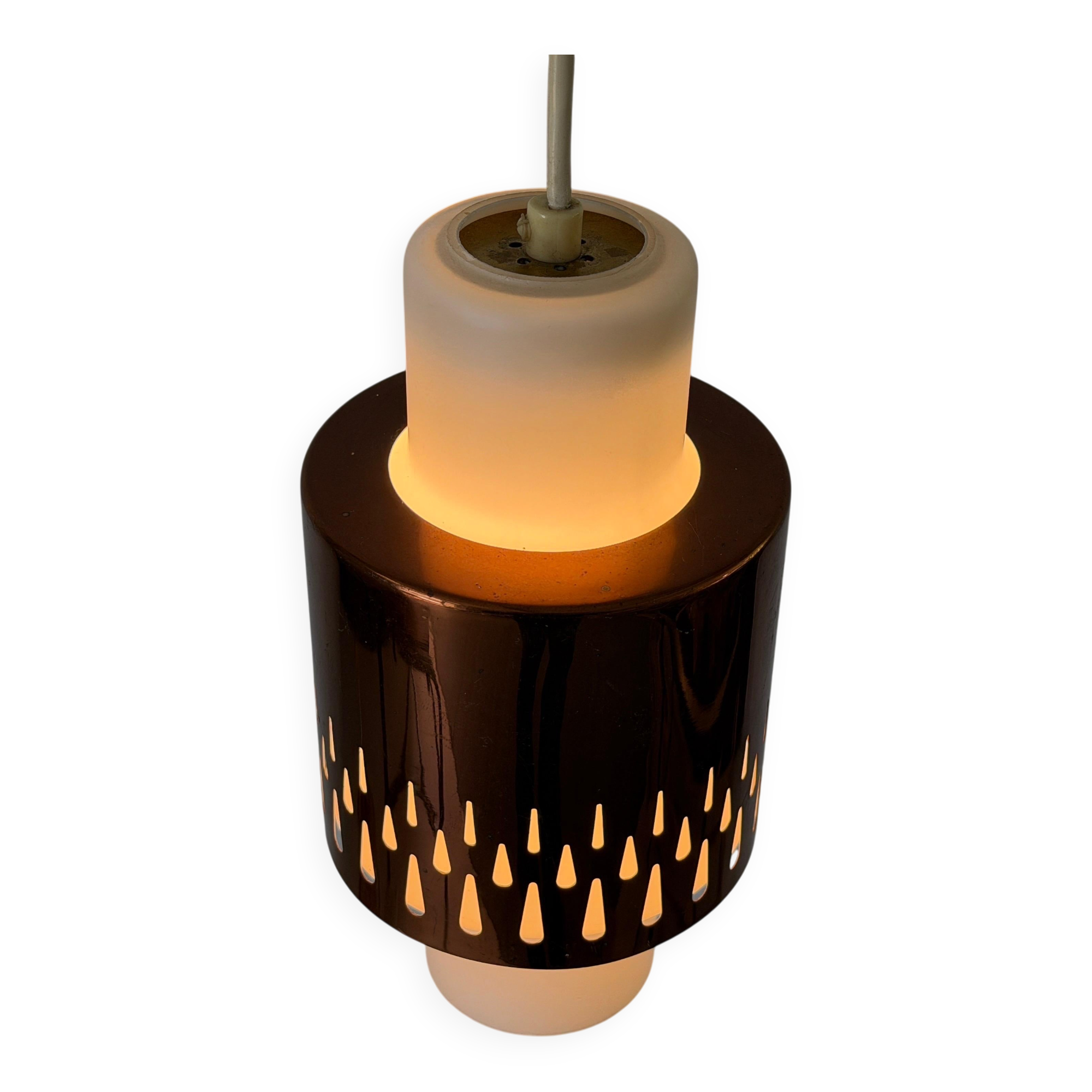 Mid-century brass and glass ceiling light, 1960s, Germany