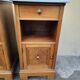 Set of 2 marble wood bedside tables