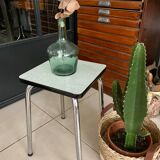Green formica stool