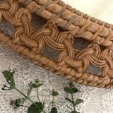 Vintage wicker mirror
