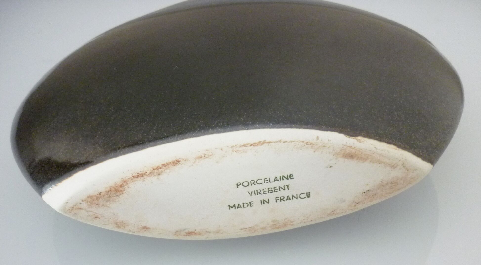 Enamelled ceramic design lens vase, 70s, Benoit Montreau Pour Virebent