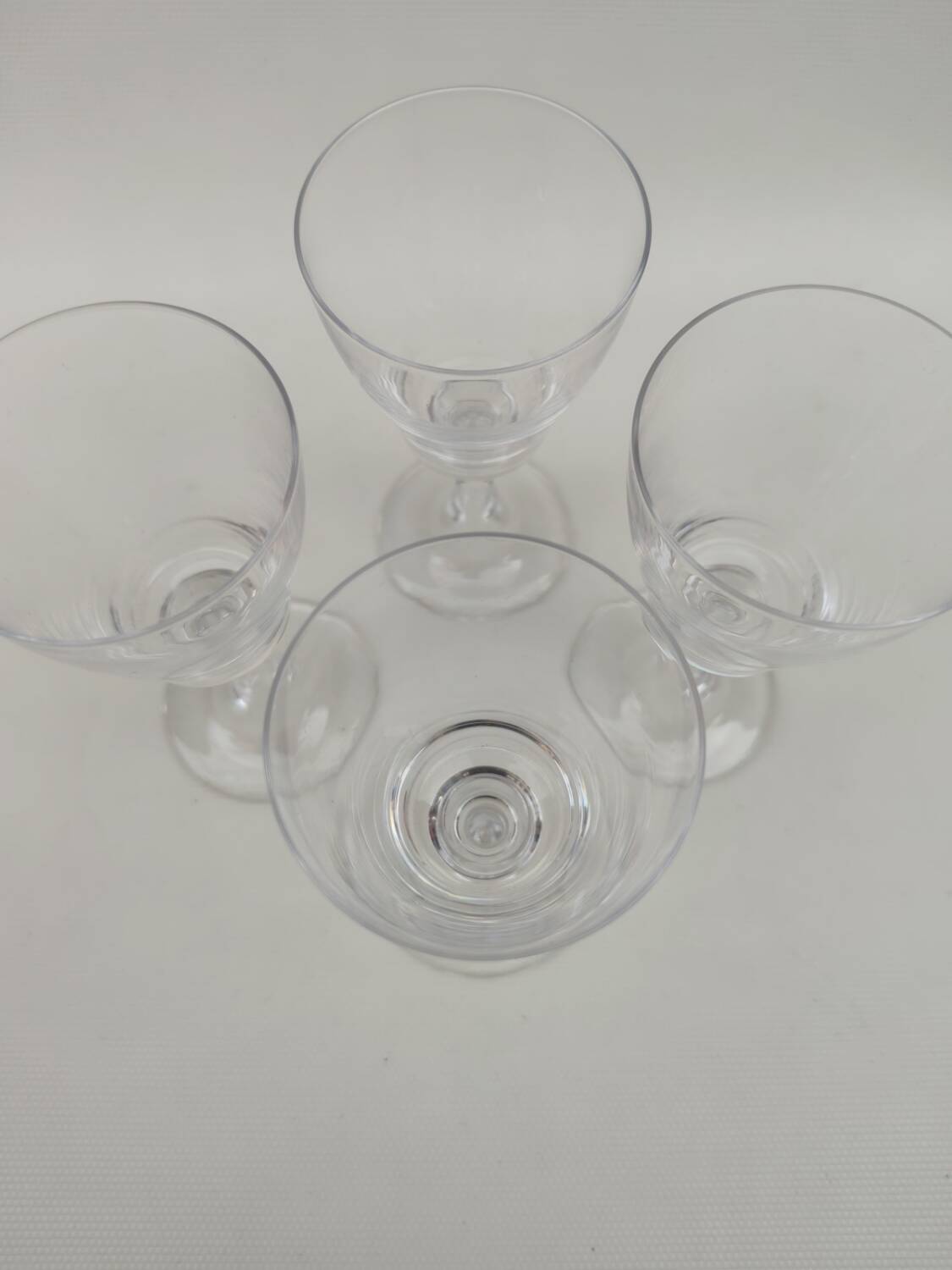 4 Daum crystal glasses, Fleurus model. 1970s.