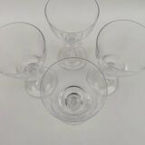 4 verres en cristal Daum, modèle Fleurus. Années 70.